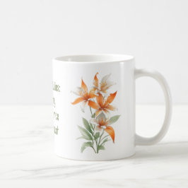 Orange Lily Blume Kaffeetasse