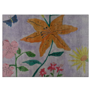 Orange Lily Schneidebrett