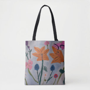 Orange Lily Tote Bag Tasche