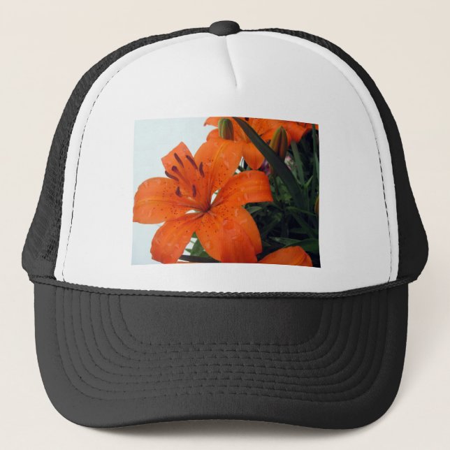 Orange LIly Truckerkappe (Vorderseite)
