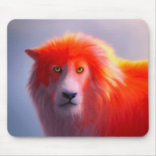 Orange Lion Creature Mousepad