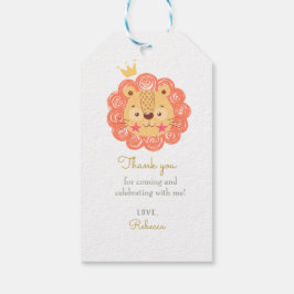 Orange Lion King Baby Dusche Danke Geschenkanhänger