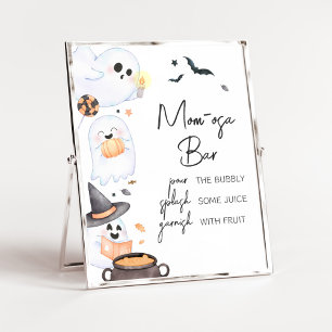 Orange Little Boo Halloween Mama Osa Bar Poster