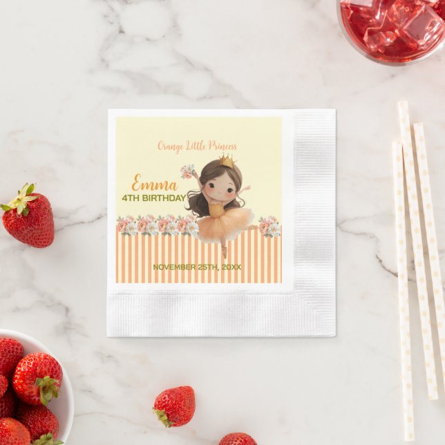 Orange Little Princess Ball Serviette (Beispiel)