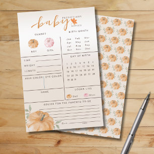 Orange Little Pumpkin Fall Baby Predictive Game