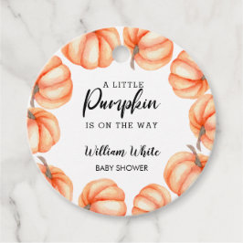Orange Little Pumpkin Halloween Fall Baby Dusche Geschenkanhänger