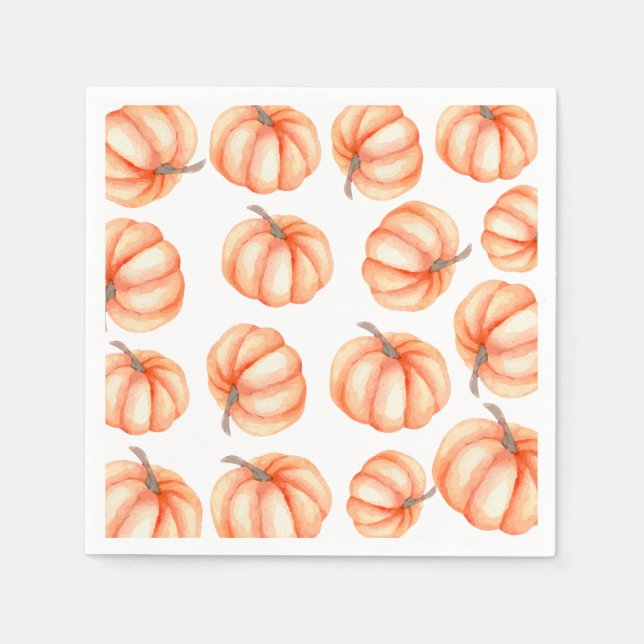 Orange Little Pumpkin Halloween Fall Baby Dusche Serviette (Vorderseite)