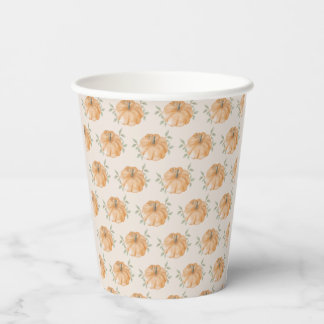 Orange Little Pumpkin Pattern Fall Baby Dusche Pappbecher