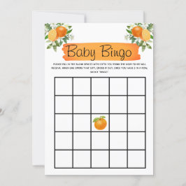 Orange Little Süsse Baby Shower Bingo Einladung