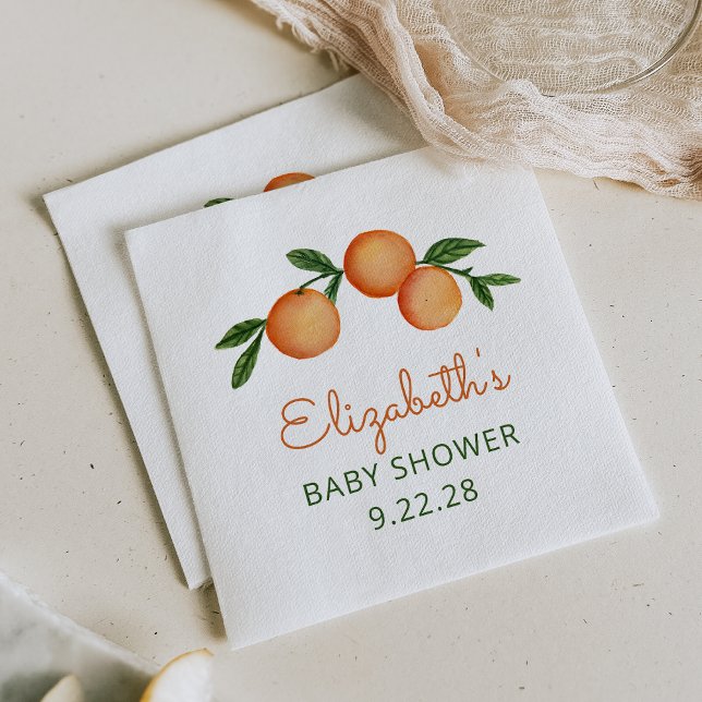 Orange Little Süsse Citrus Baby Dusche Serviette (Von Creator hochgeladen)