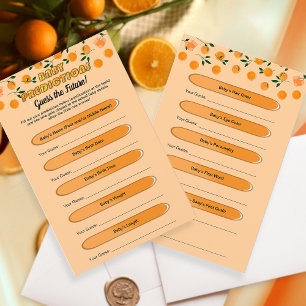 Orange Little Süsse Citrus Baby Predictions Game