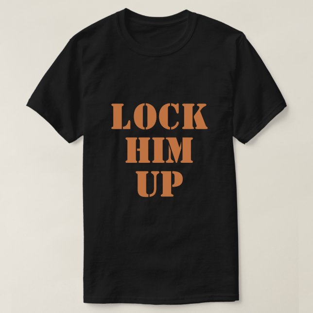 Orange Lock Ihm Up T-Shirt (Design vorne)