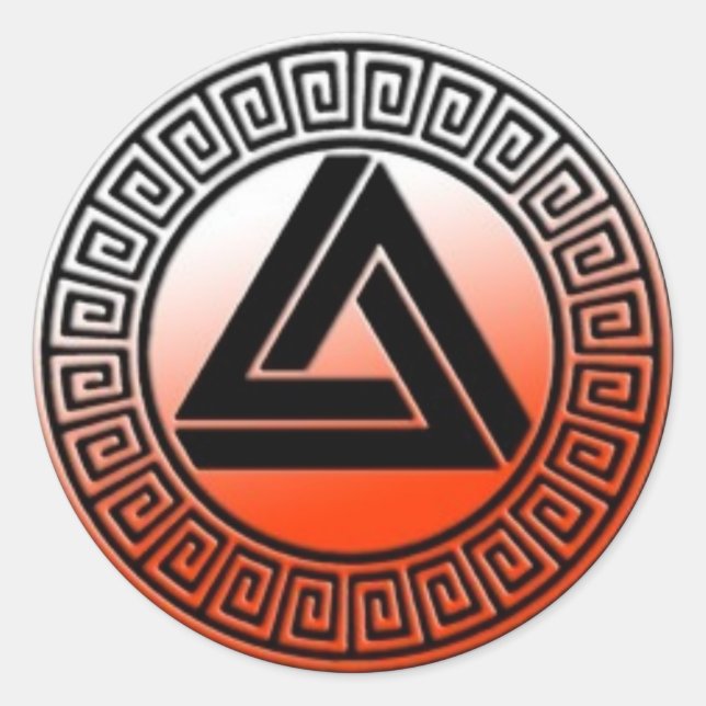 Orange-Logo-Aufkleber Runder Aufkleber (Vorderseite)