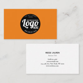 Orange Logo Business Card Visitenkarte
