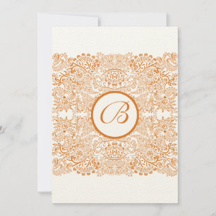 Orange Love Birds Reflections Einladung Hochzeit