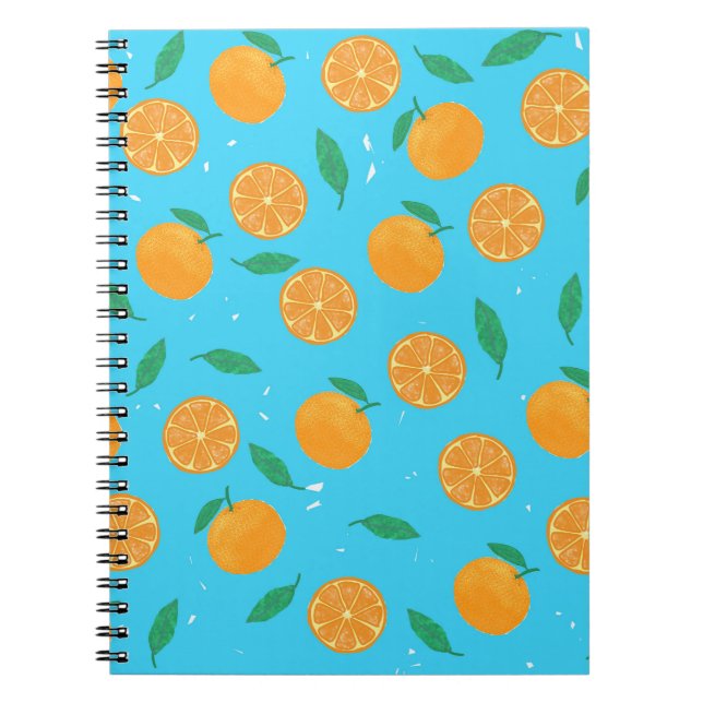 Orange Love, carnet avec motif d'été (Devant)
