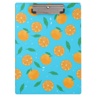 Orange Love, Notizbuch mit sommerlichem Motiv Klemmbrett