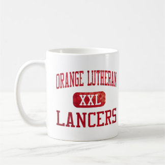 Orange lutherische Lancers-Leichtathletik Kaffeetasse
