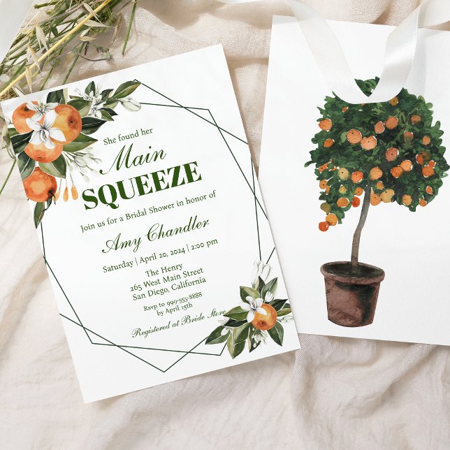 Orange Main Squeeze Bridal Dusche Einladung (Von Creator hochgeladen)
