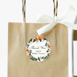 Orange Main Squeeze Round-Aufkleber Runder Aufkleber