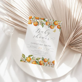 Orange Mamas wichtigste Squeeze-Baby-Dusche Einlad Einladung