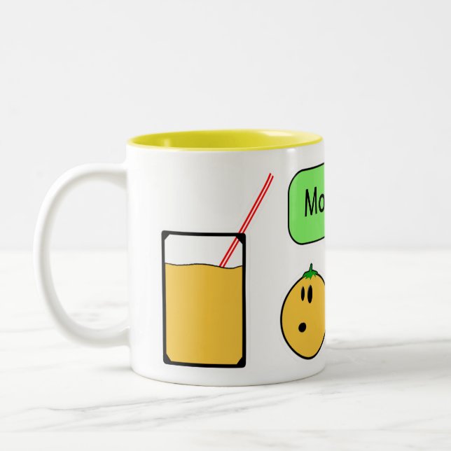 orange Mamma Zweifarbige Tasse (Links)