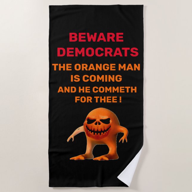 ORANGE MAN Fleece Blanket Strandtuch (Vorderseite)