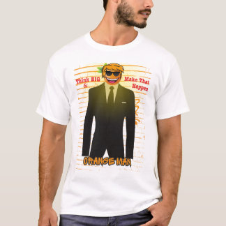 "Orange Man Motivation T - Shirt - denken Sie groß