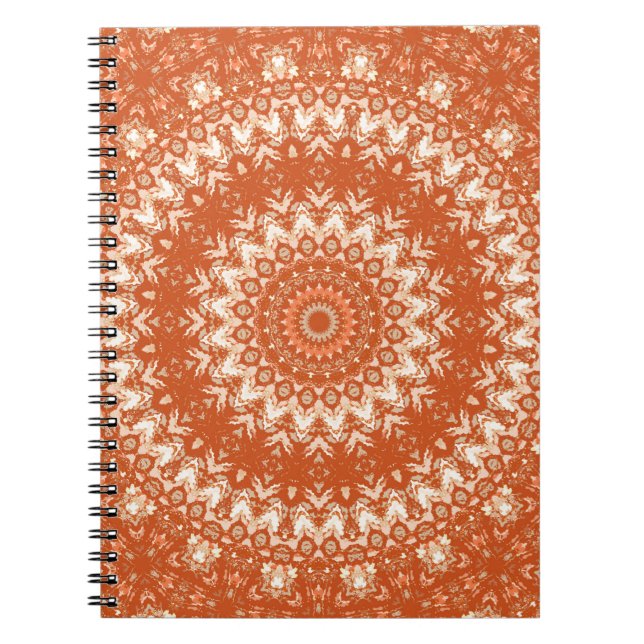 Orange Mandala. Notizblock (Vorderseite)