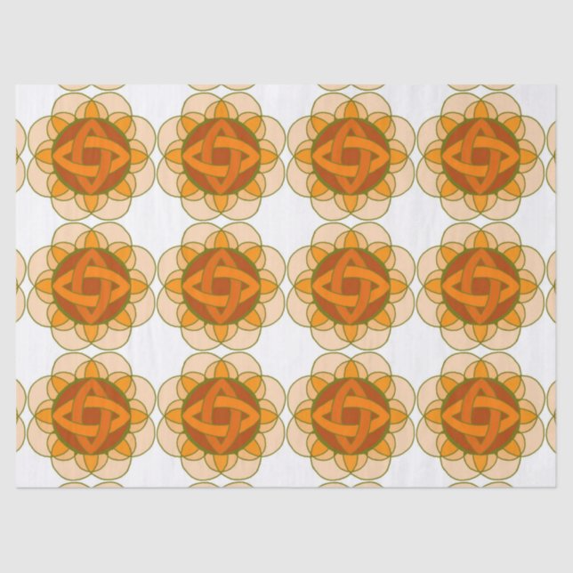 Orange Mandala Seidenpapier (Vorderseite)