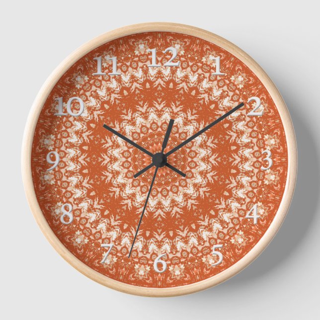 Orange Mandala. Uhr (Vorderseite)