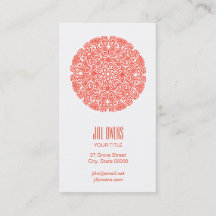 Orange Mandala Yoga Studio Business Cards