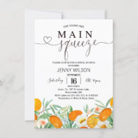 Orange Mandarin Floral Main Squeeze Brautparty