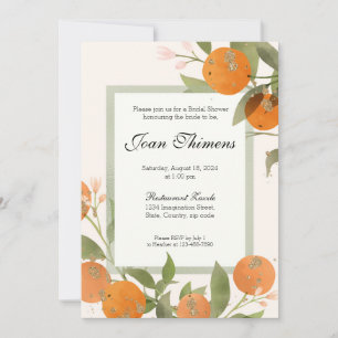 Orange Mandarine/Clementine Einladung
