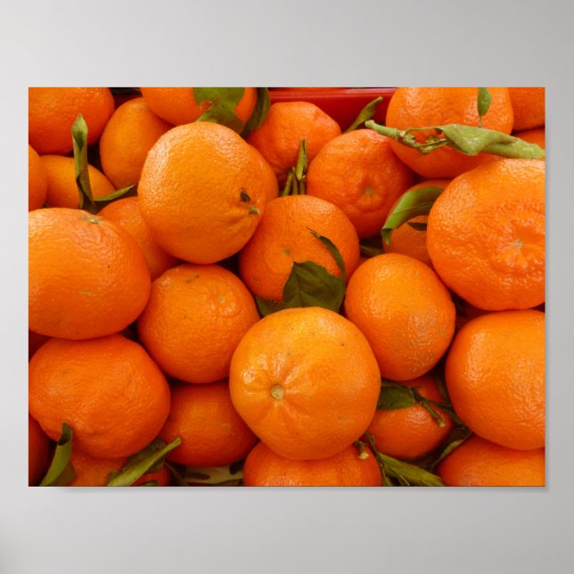 ORANGE-MANDARINEN-FOTOGRAFIE FRUIT-LEBENSMITTELWAL POSTER (Vorne)