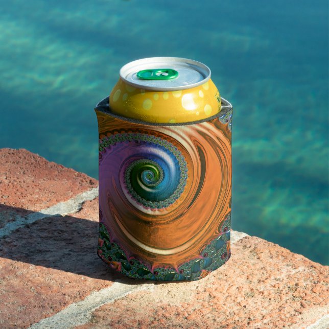 Orange Mandelbrot Swirl Dosenkühler (In Situ Pool)