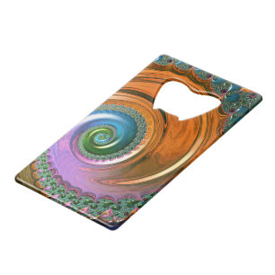 Orange Mandelbrot Swirl Flaschenöffner