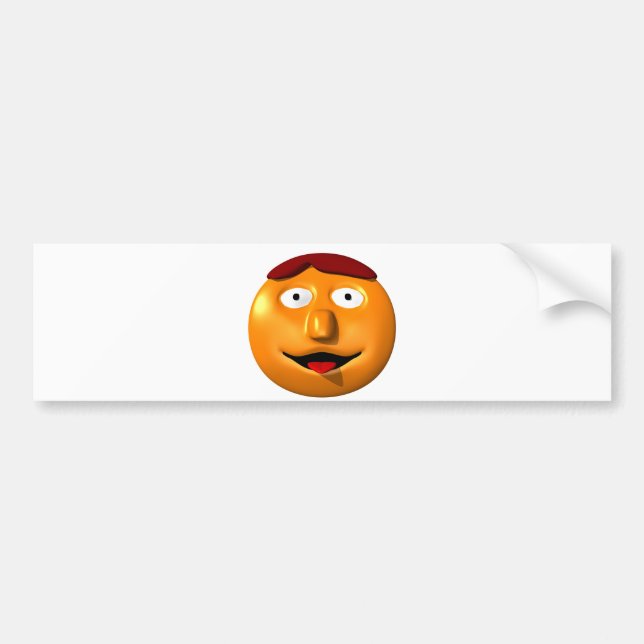 Orange Mann mit seinem tounge heraus Autoaufkleber (Vorne)