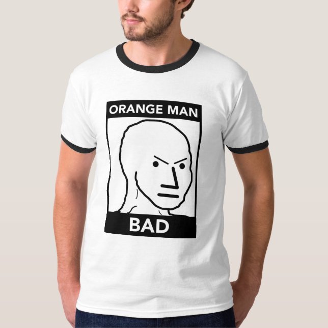 Orange Mann-Schlechtes T-Shirt (Vorderseite)