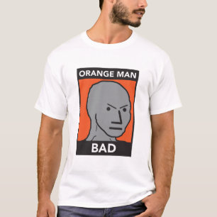 Orange Mann-Schlechtes T-Shirt