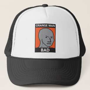 Orange Mann-Schlechtes Truckerkappe
