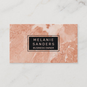 Orange Marble   Elegant Simple Visitenkarte