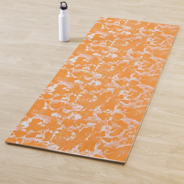 Orange Marble Swirl Yogamatte (Beispiel)