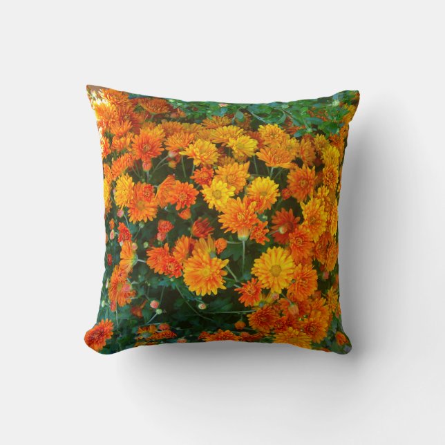 Orange Margarita Daisy Pillow Kissen (Vorderseite)
