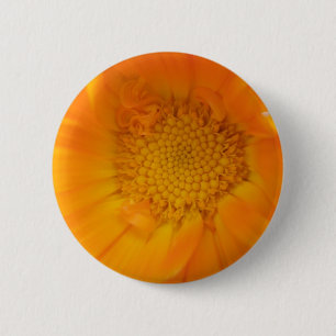Orange Marigold Macro Button