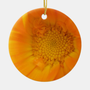 Orange Marigold Macro Custom Geburtstag Keramik Ornament