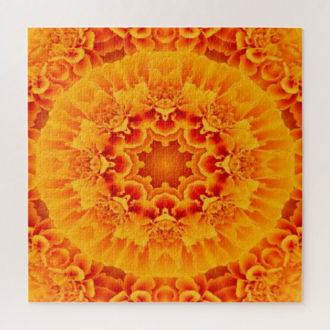 Orange Marigold Mandala (Vertikal)