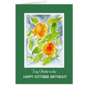 Orange Marigolds Schwiegermutter zum Geburtstag im