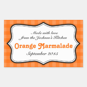 Orange Marmalade Konfitüre Rechteckiger Aufkleber