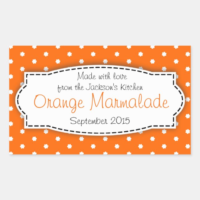 Orange Marmalade Konfitüre Rechteckiger Aufkleber (Vorderseite)